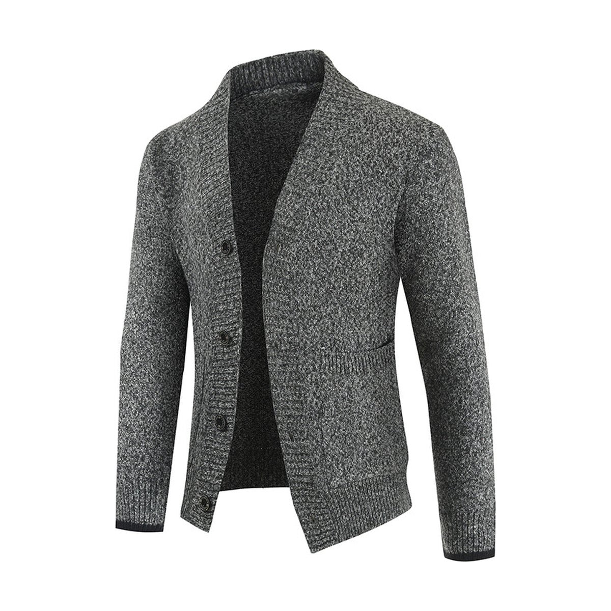 Men's Cardigan Sweater Button Long Sleeve