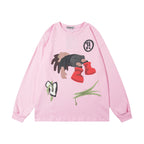 Men's Cartoon Printed Crew Neck Sweatshirt