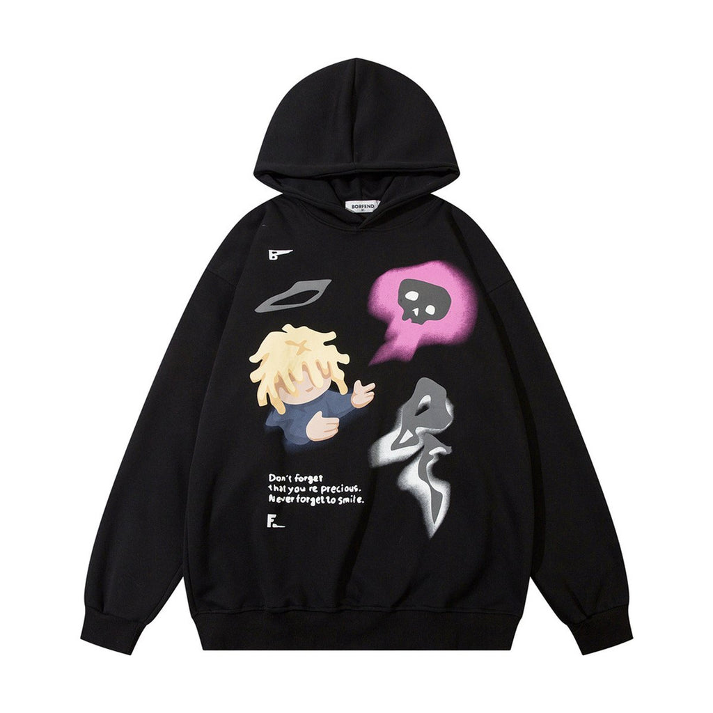 Men's Cartoon Printed Hoodie