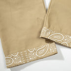 Men's Cashew Flower Strap Casual Cargo Pants