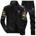 Men's Casual Brand Tracksuit Zipper 2 Piece Vest