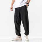 Men's Casual Cropped Pants Thin Linen Sports