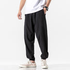 Men's Casual Cropped Pants Thin Linen Sports