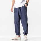 Men's Casual Cropped Pants Thin Linen Sports