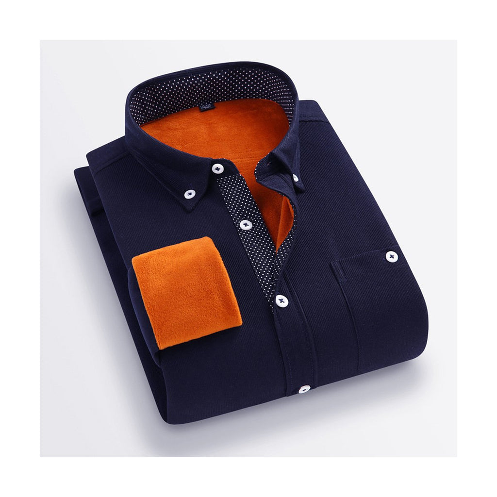 Men's Casual Flannel Shirt Thickened