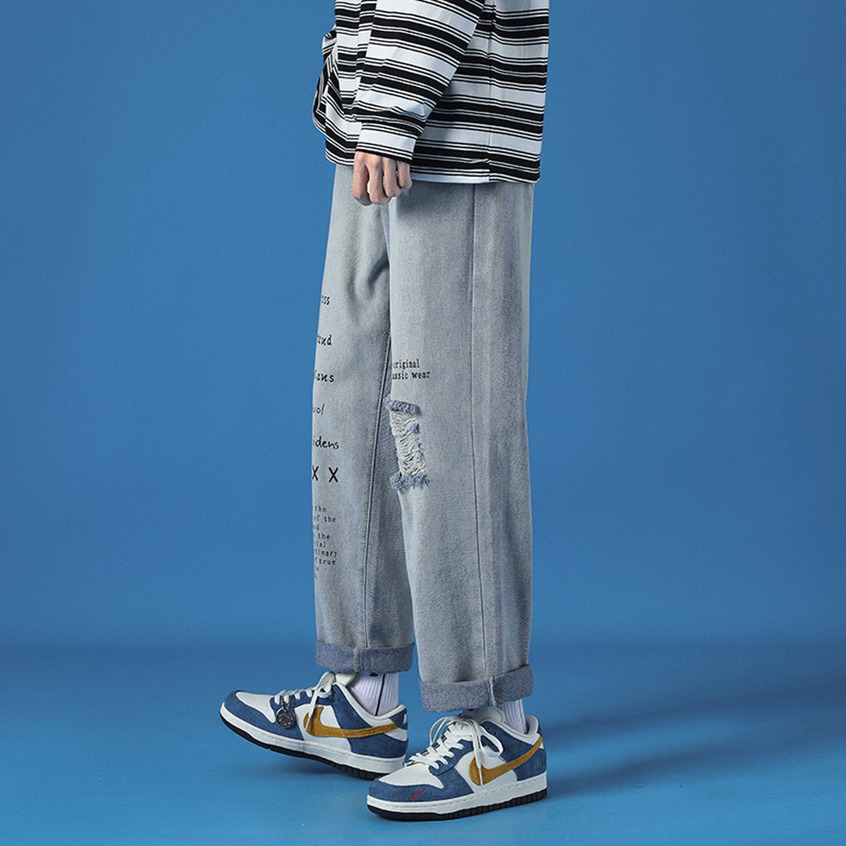 Men's Casual Jeans Washed Loose