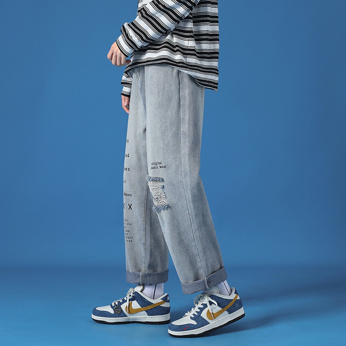 Men's Casual Jeans Washed Loose