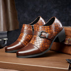 Men's Casual Shoes Snakeskin Cuban Leather