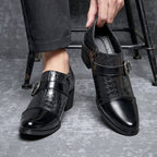Men's Casual Shoes Snakeskin Cuban Leather