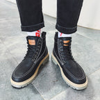 Men's Casual Thick-soled Lace-up Retro Work Boots