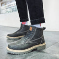 Men's Casual Thick-soled Lace-up Retro Work Boots
