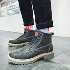 Men's Casual Thick-soled Lace-up Retro Work Boots