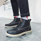 Men's Casual Thick-soled Lace-up Retro Work Boots