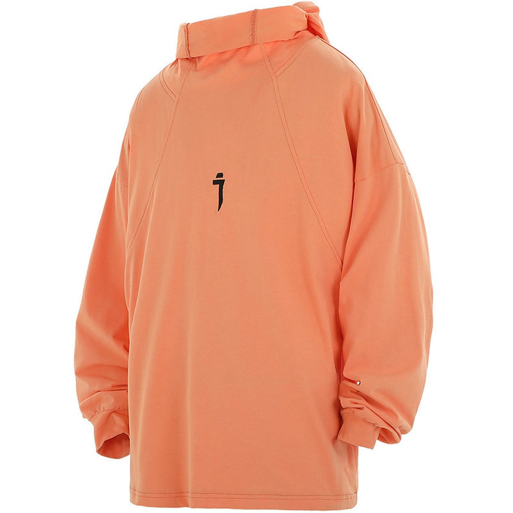 Men's Casual Turtleneck Hooded Ribbon Sweater
