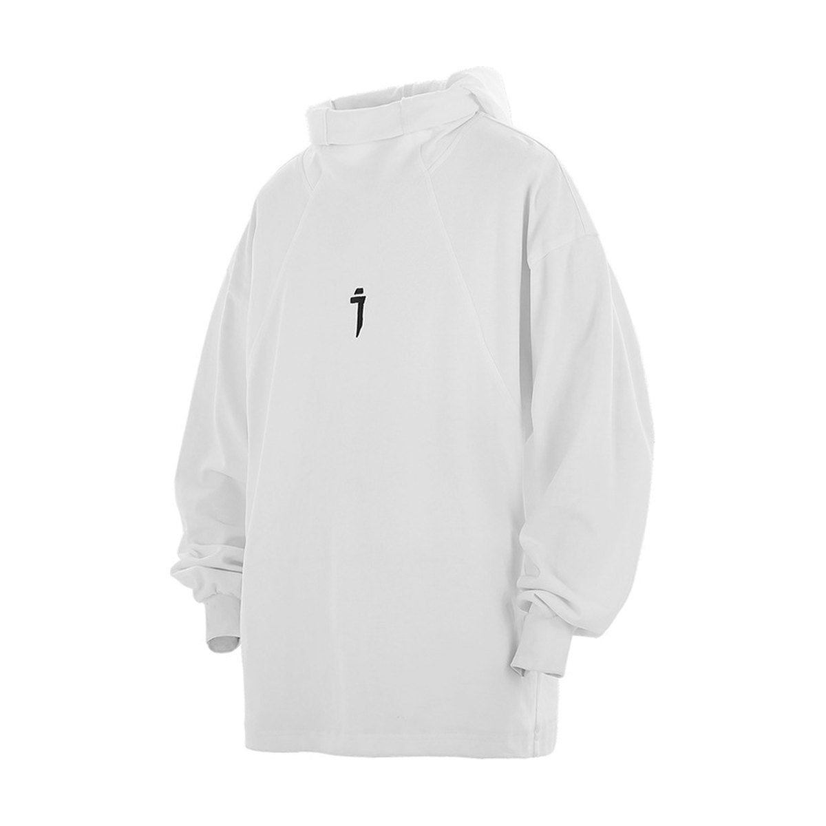 Men's Casual Turtleneck Hooded Ribbon Sweater