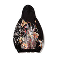 Men's Chinese Printed Hooded Sweatshirt