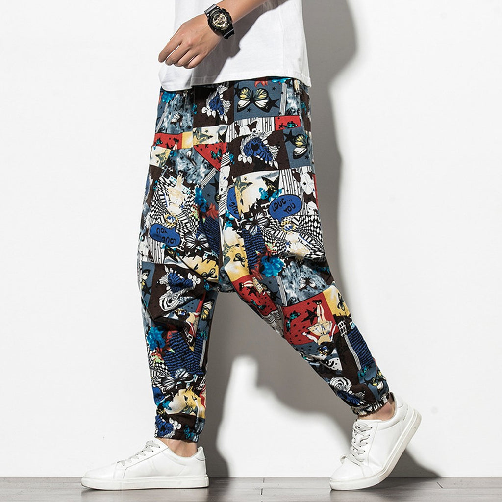 Men's Chinese Wind Bundle Foot Pants Fattening