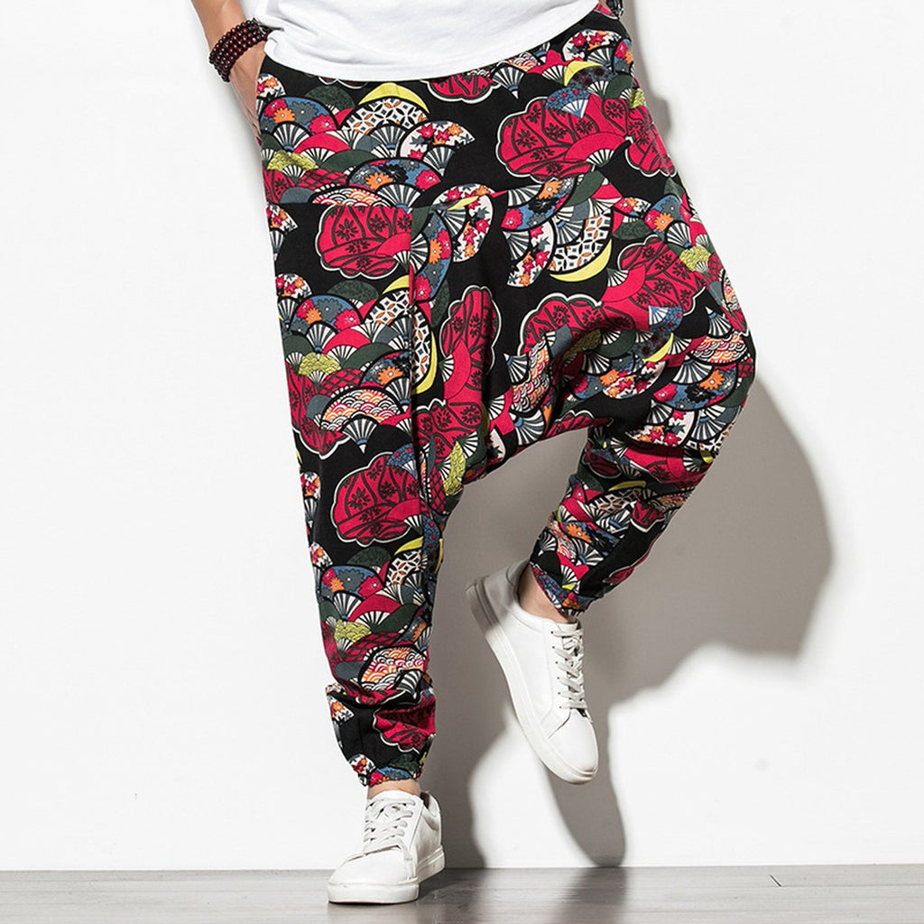 Men's Chinese Wind Bundle Foot Pants Fattening