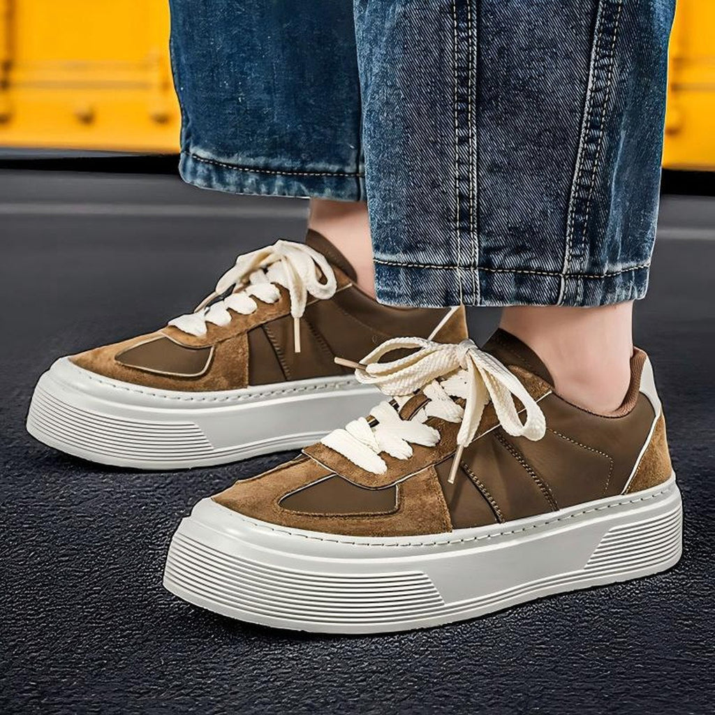 Men's Chunky Platform Heighten Casual Skate Sneakers