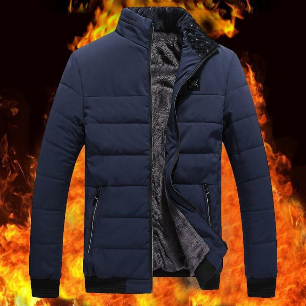 Men's Coat Cotton Clothing Fleece-lined Cotton-padded Jacket