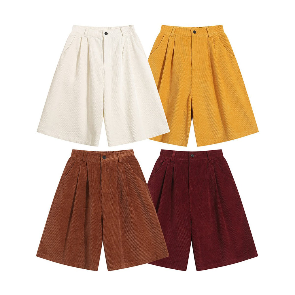 Men's Corduroy Loose Shorts