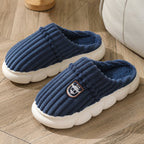 Men's Corduroy Slippers Home Bedroom Floor Plush Shoes
