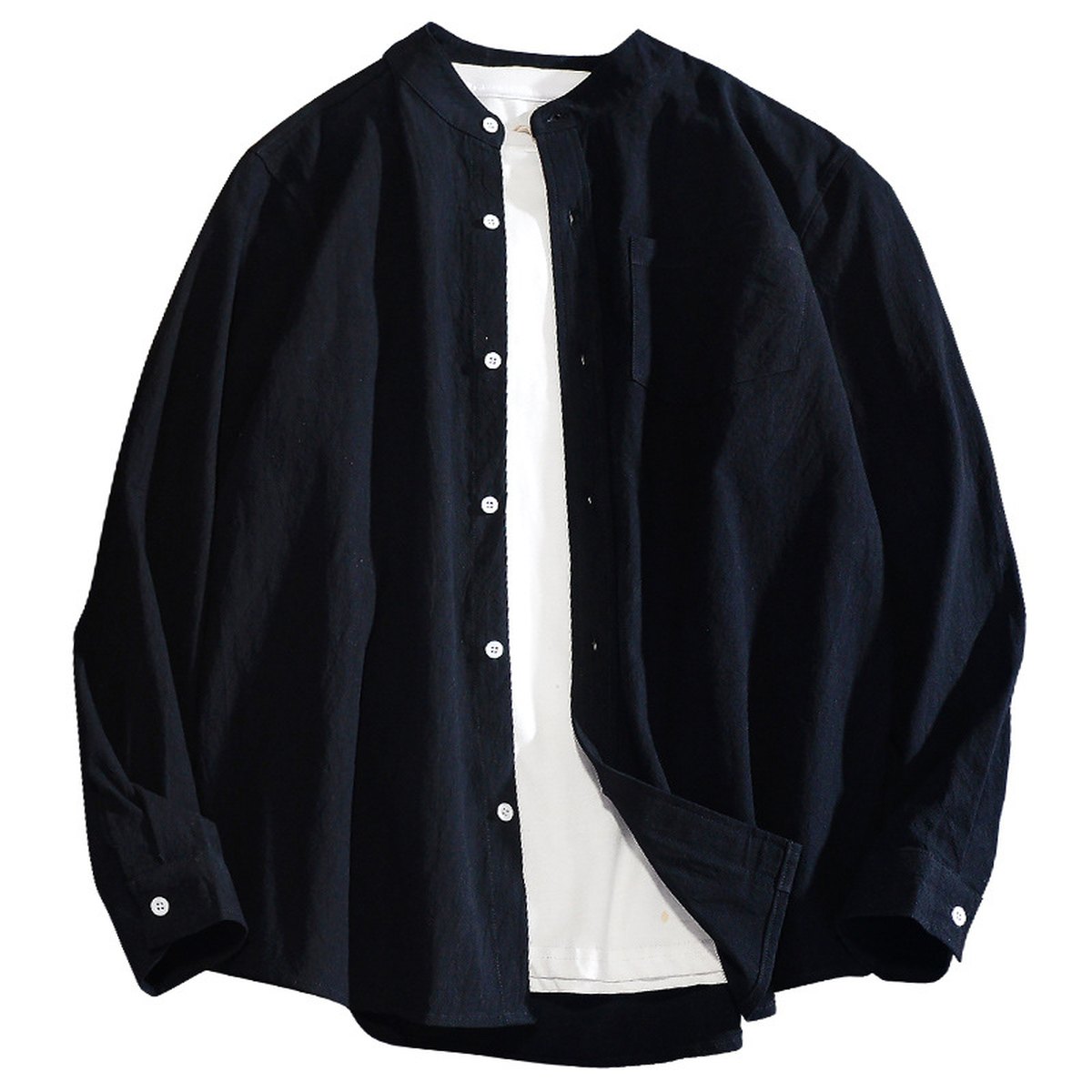 Men's Cotton Linen Long Sleeve Shirt