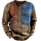 Men's Crewneck Sweater Vintage Print