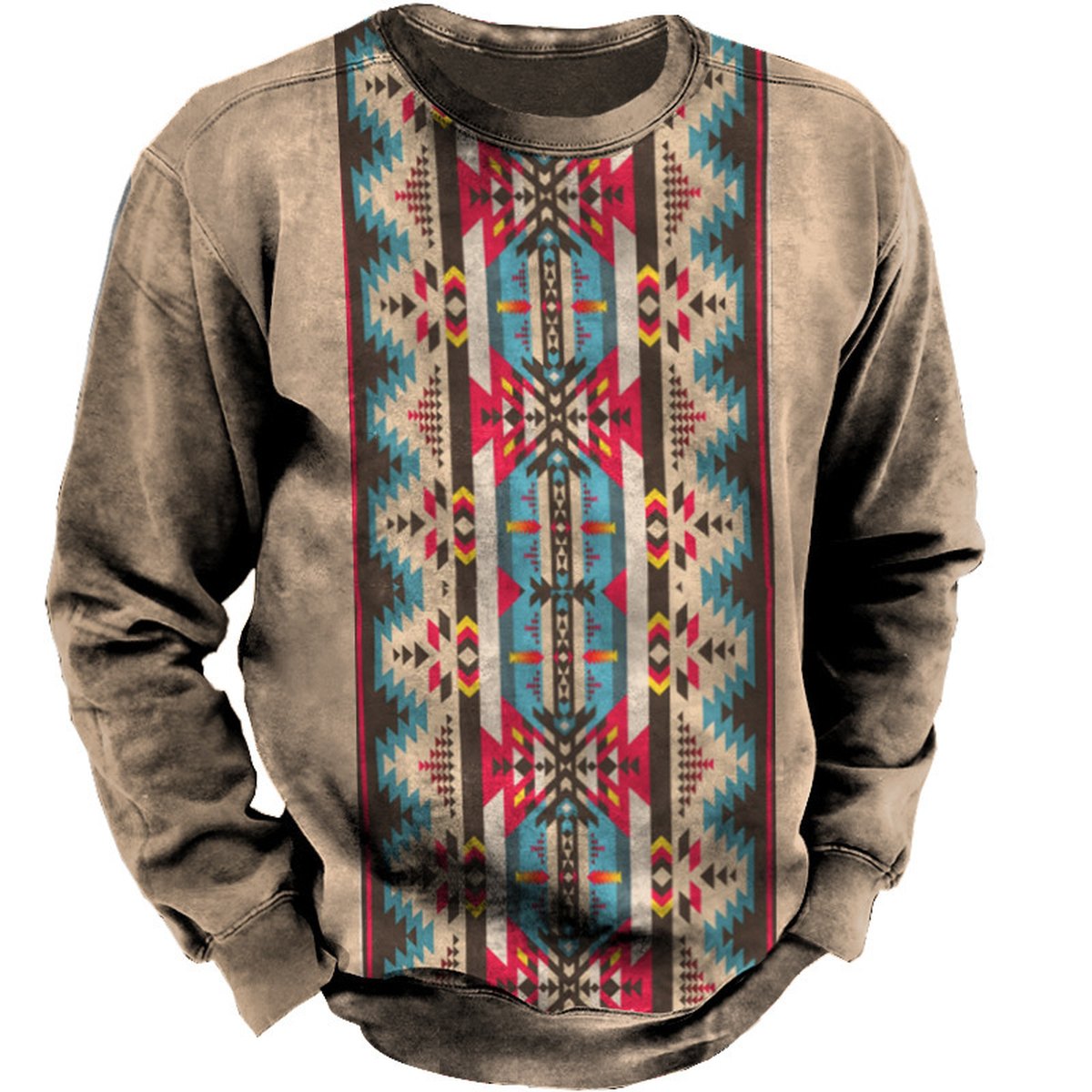 Men's Crewneck Sweater Vintage Print