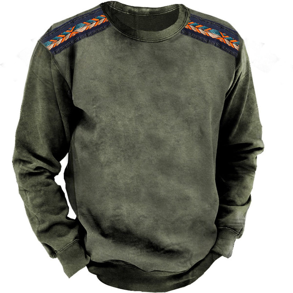 Men's Crewneck Sweater Vintage Print