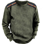 Men's Crewneck Sweater Vintage Print