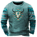Men's Crewneck Sweater Vintage Print