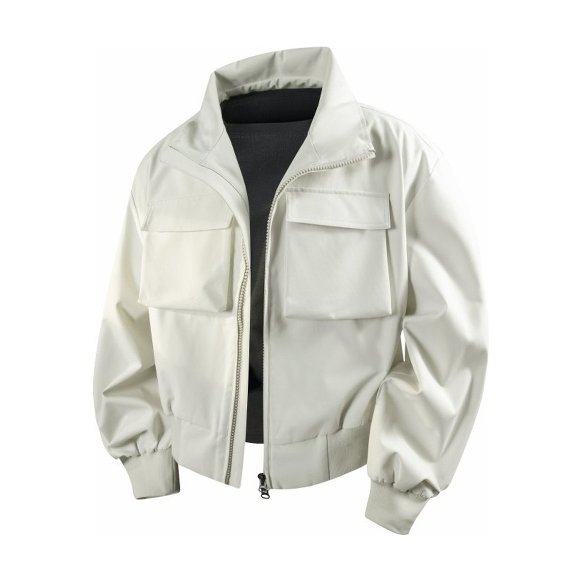 Men's Cropped Cargo Bomber Jacket