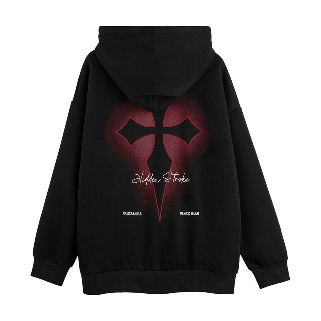 Men's Cross Printed Hoodie