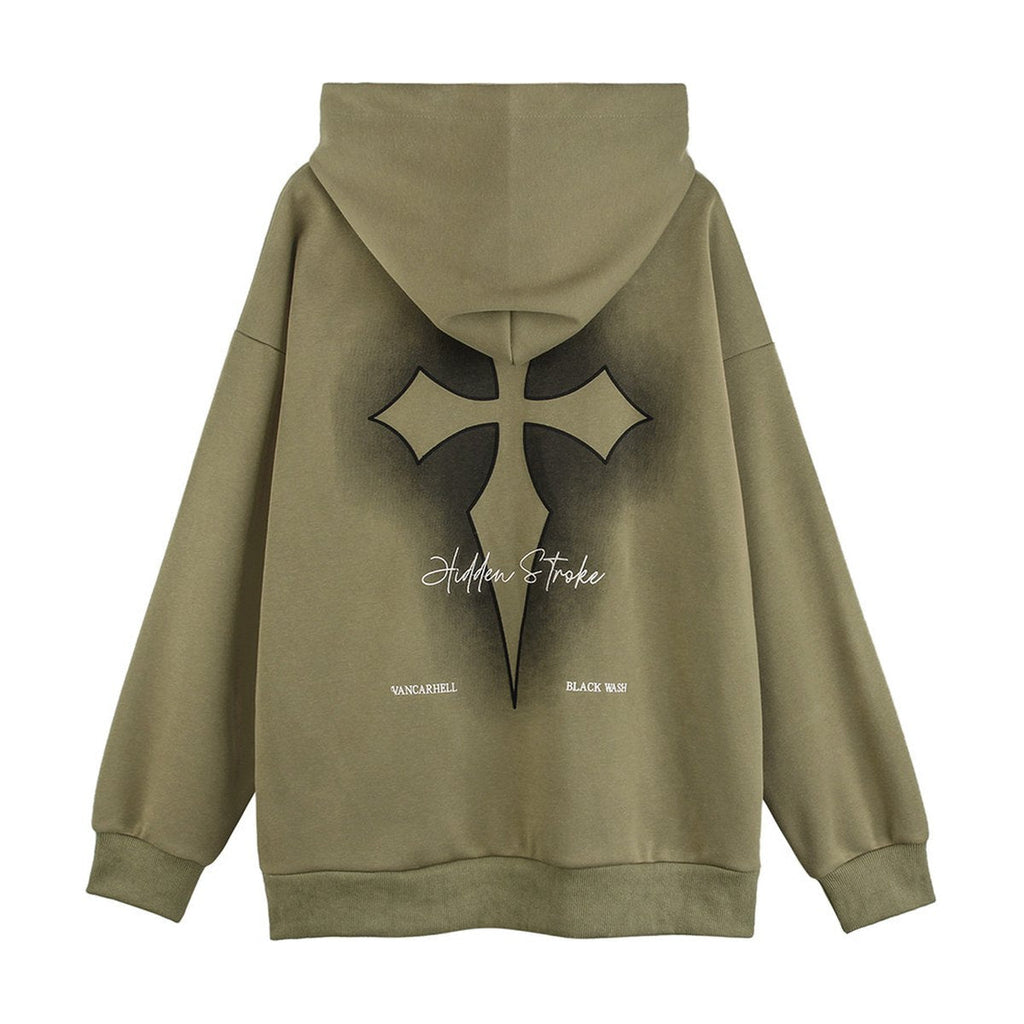 Men's Cross Printed Hoodie