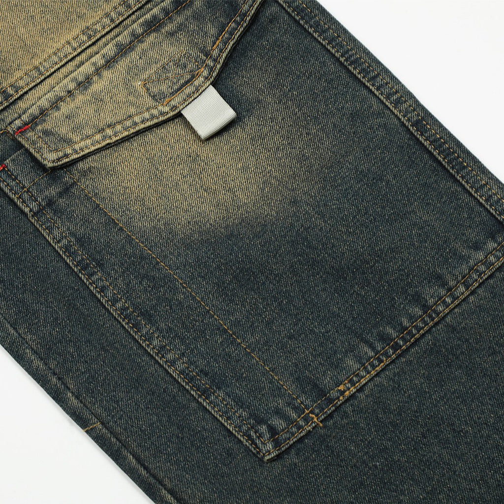 Men's Denim Cargo Pants Trousers