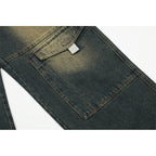 Men's Denim Cargo Pants Trousers