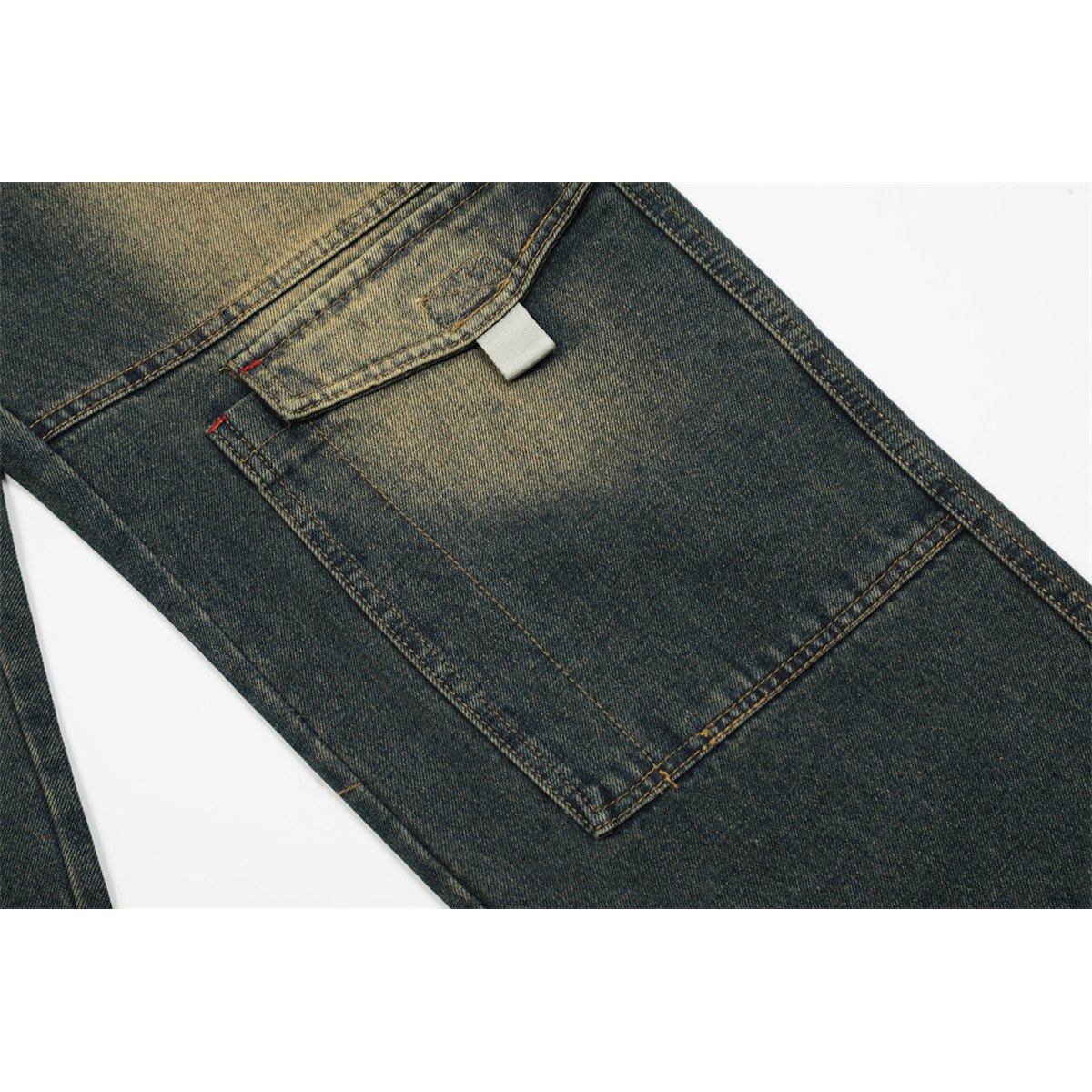Men's Denim Cargo Pants Trousers