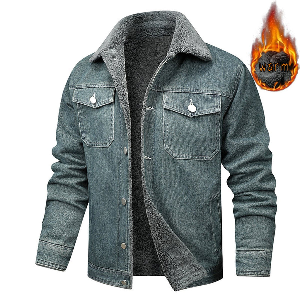 Men's Denim Coat Fleece-lined Brands Jacket