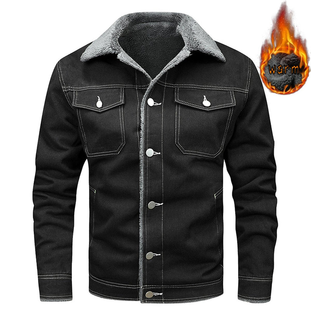 Men's Denim Coat Fleece-lined Brands Jacket