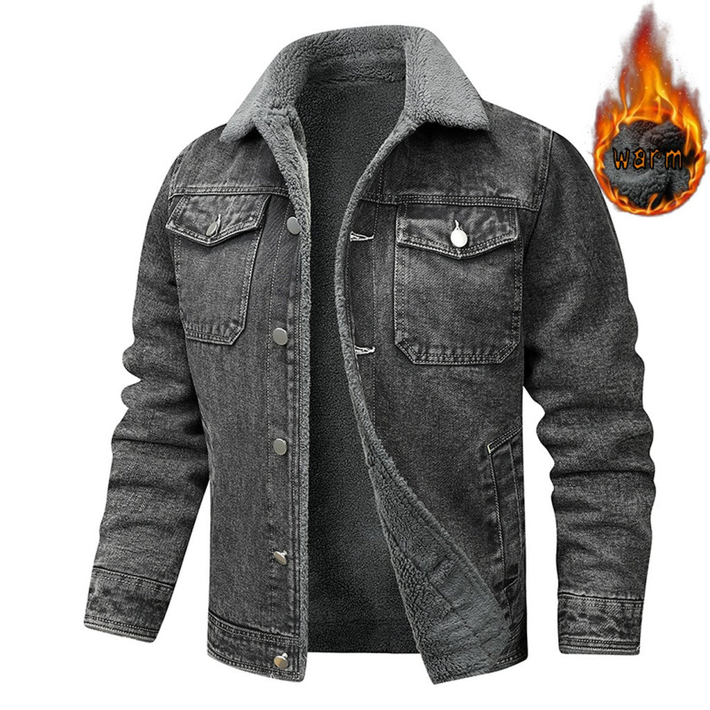Men's Denim Coat Fleece-lined Brands Jacket