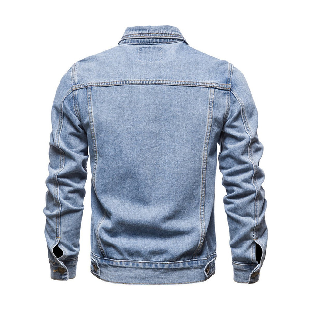 Men's Denim Jacket Cotton Casual Slim