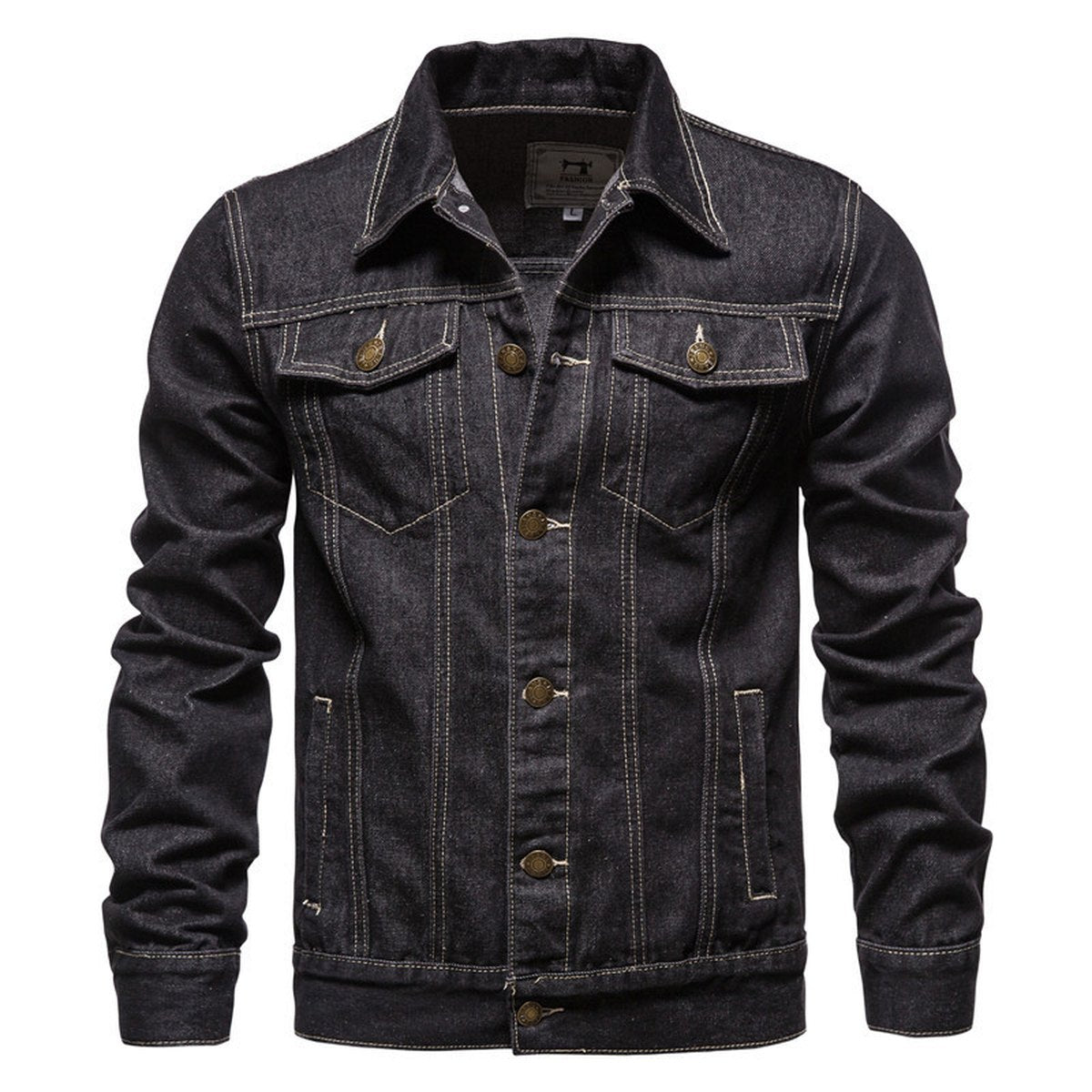 Men's Denim Jacket Cotton Casual Slim