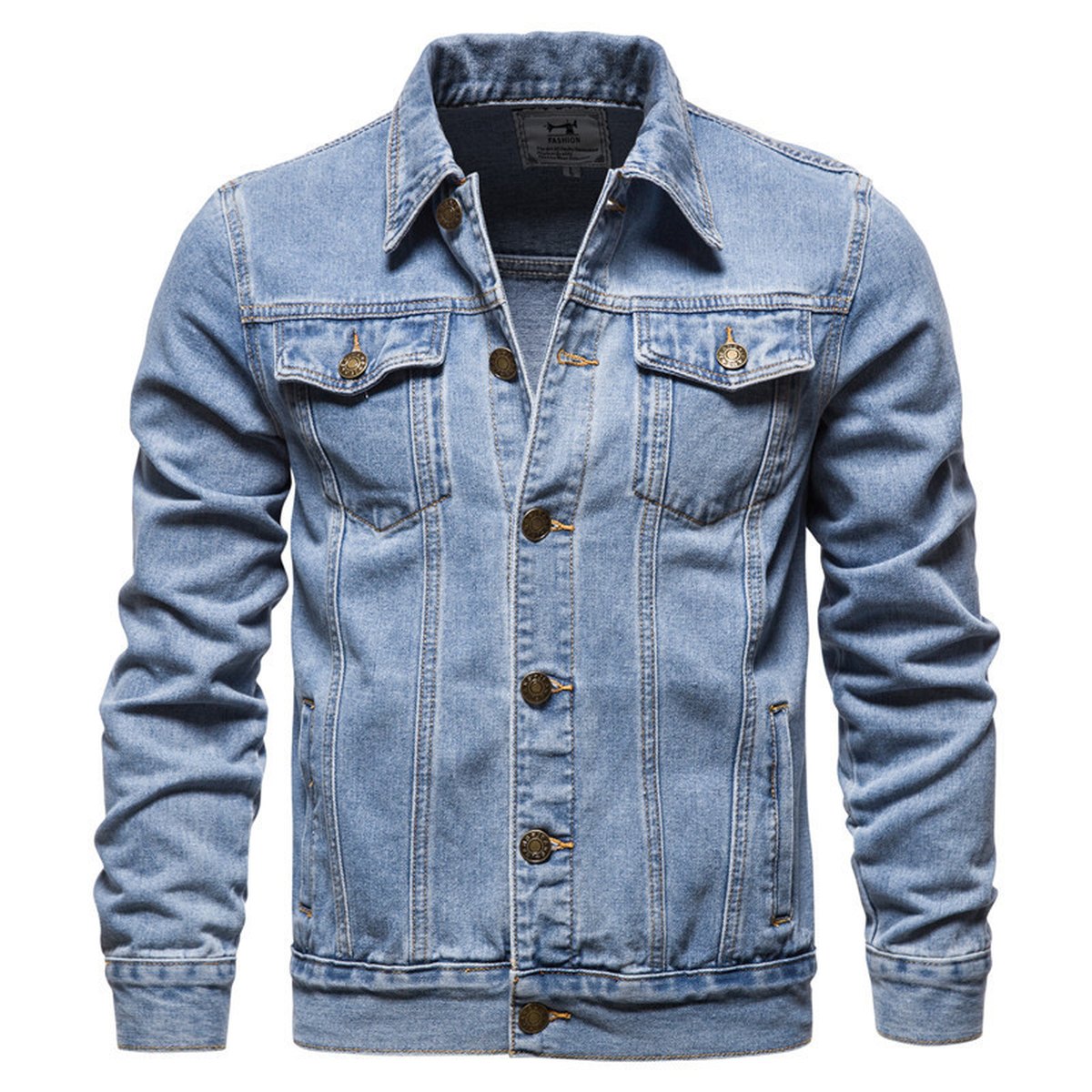 Men's Denim Jacket Cotton Casual Slim