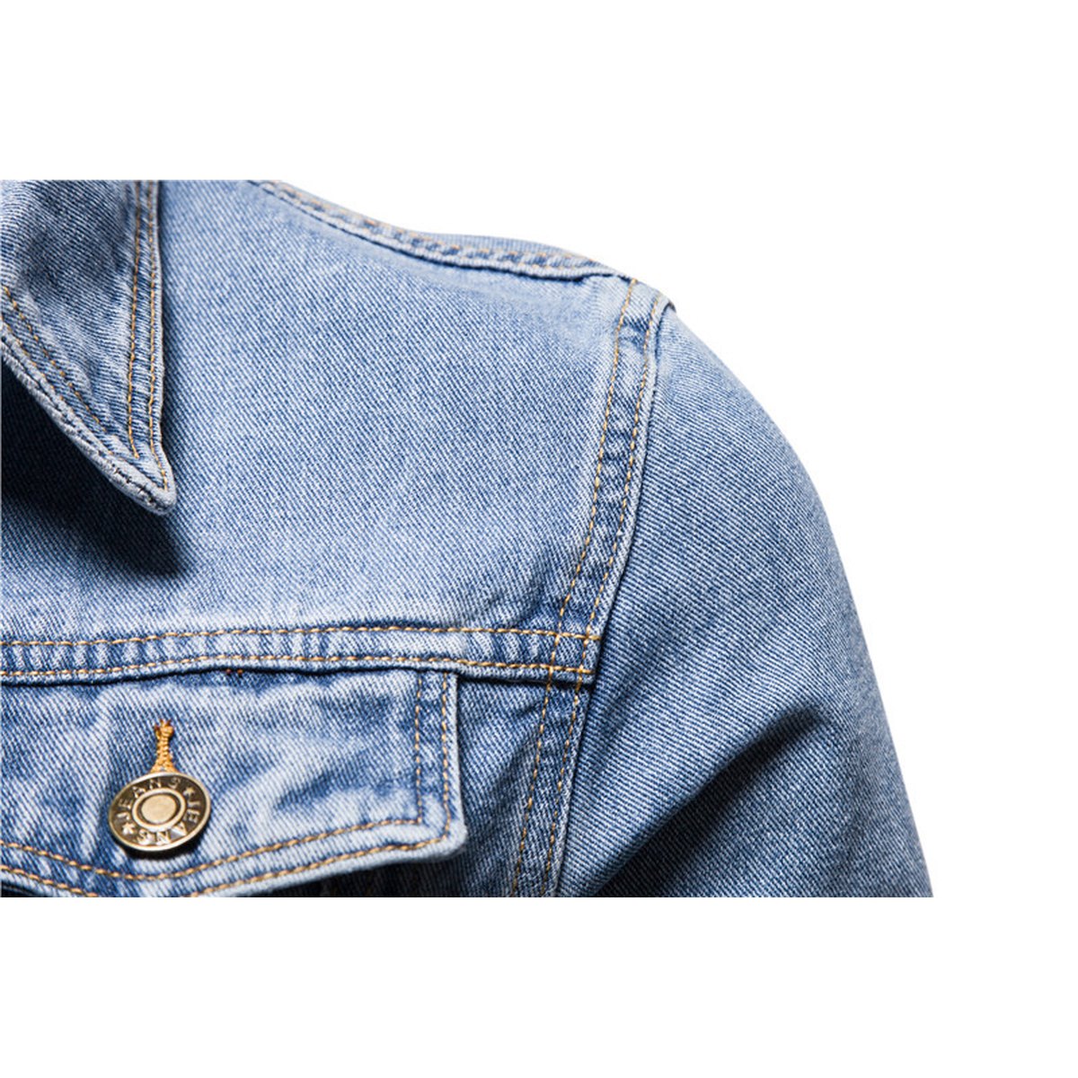 Men's Denim Jacket Cotton Casual Slim