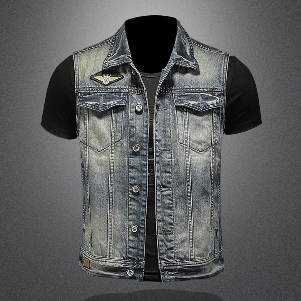 Men's Denim Vest Plus Size