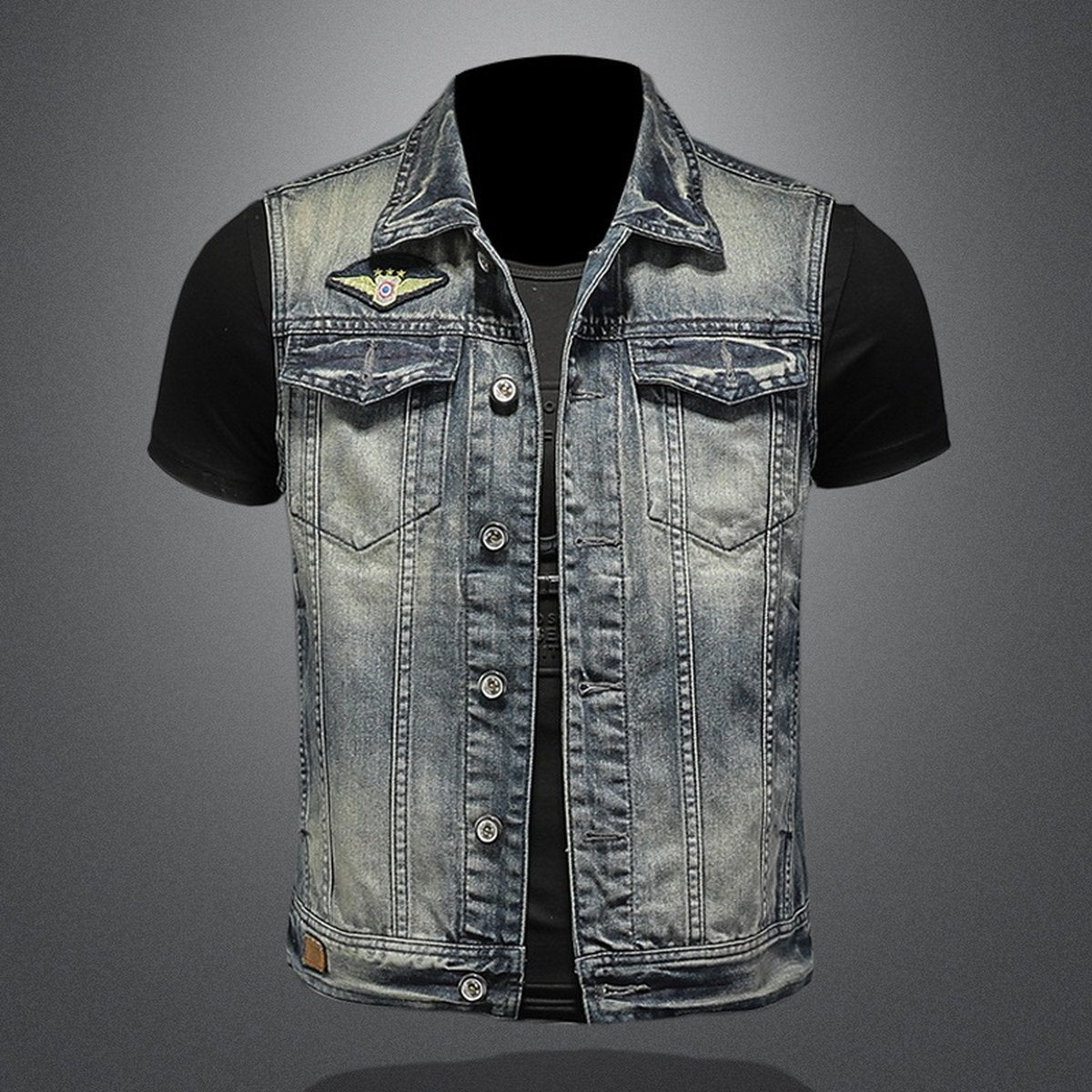 Men's Denim Vest Plus Size