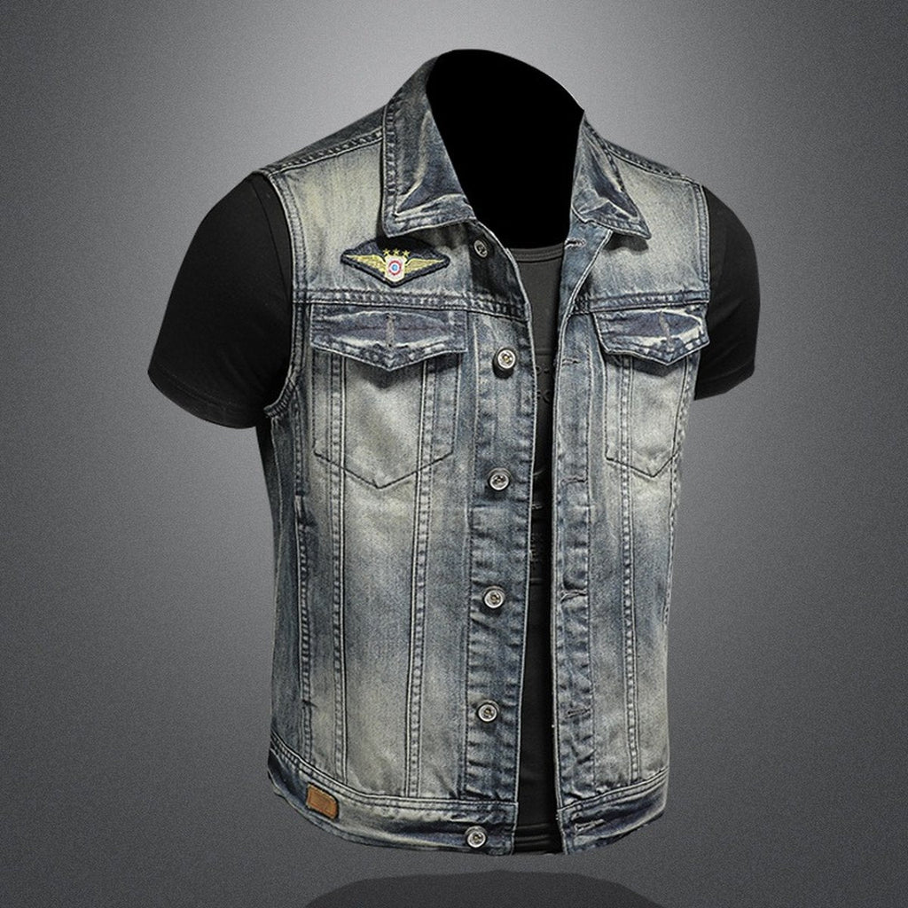 Men's Denim Vest Plus Size