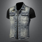 Men's Denim Vest Plus Size