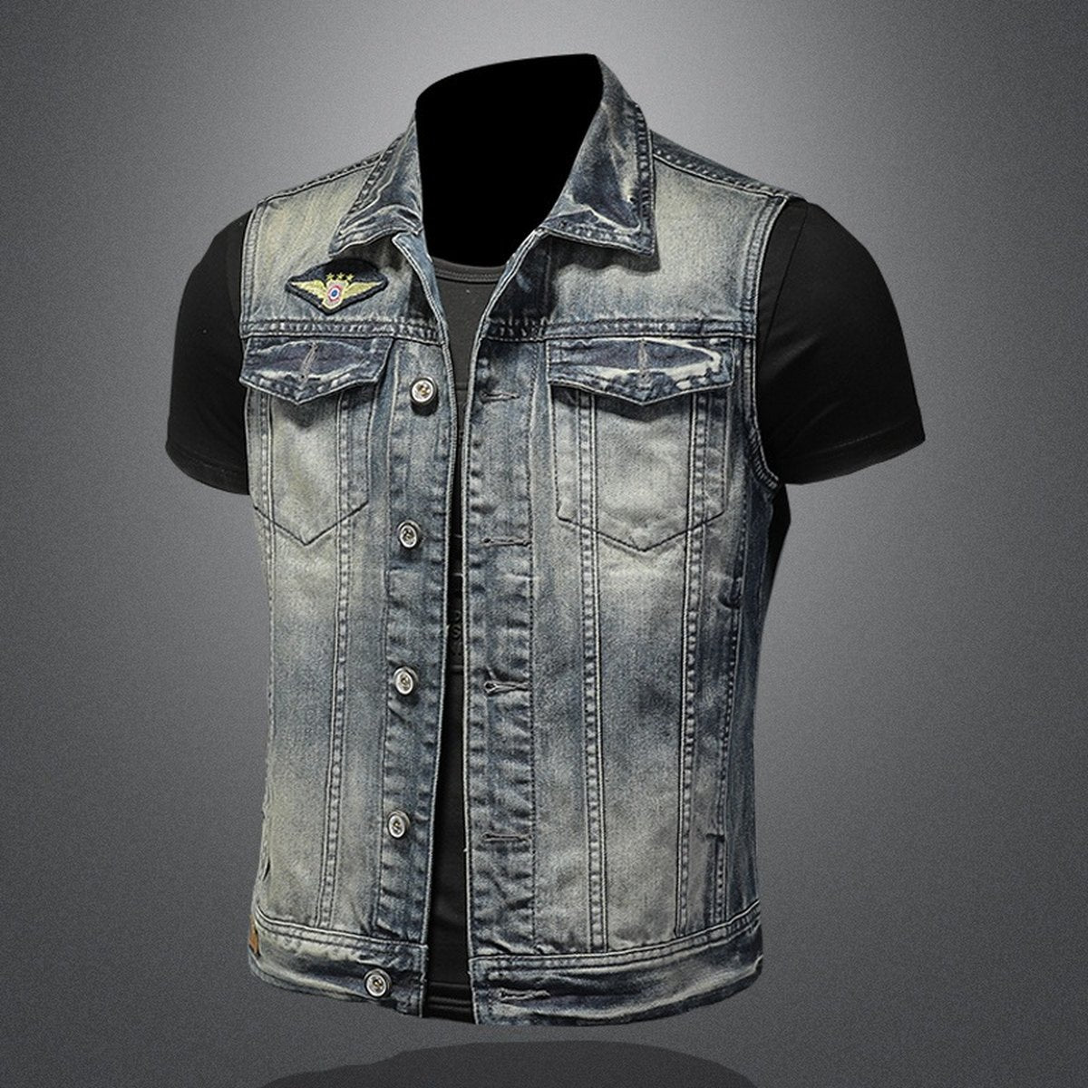 Men's Denim Vest Plus Size